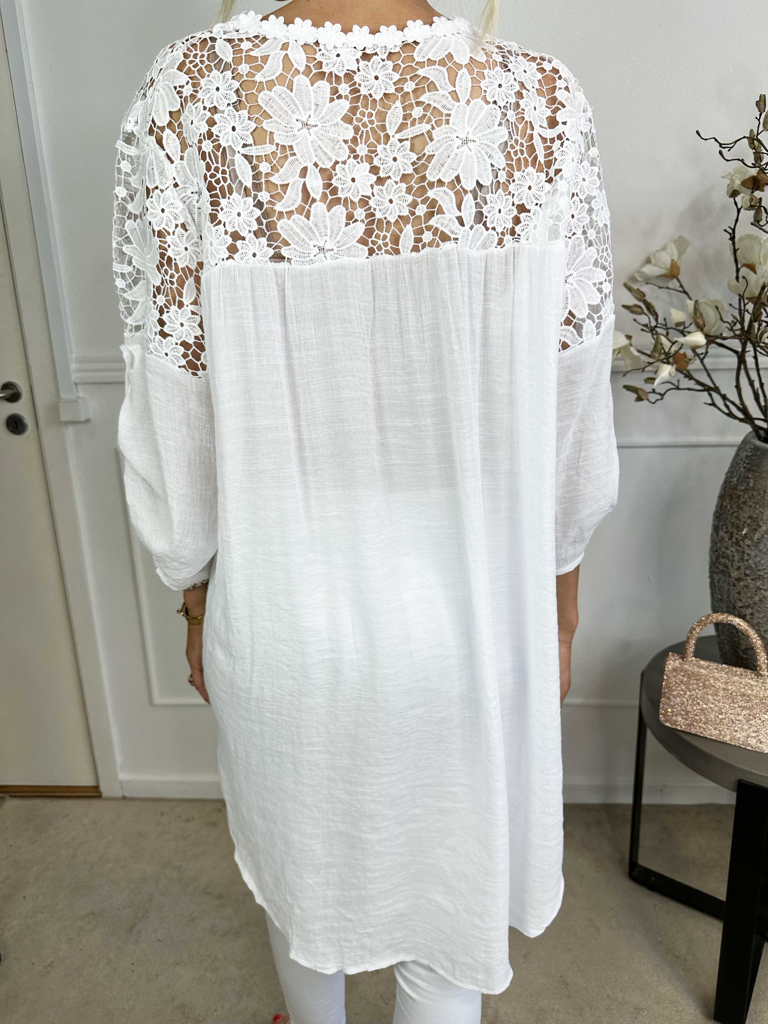 Juliette - Tunika med broderier i bomullsblandning